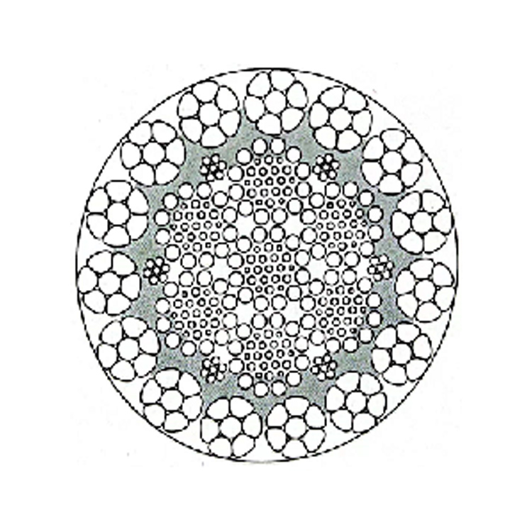  Cuerda de alambre de acero de filamento compacto