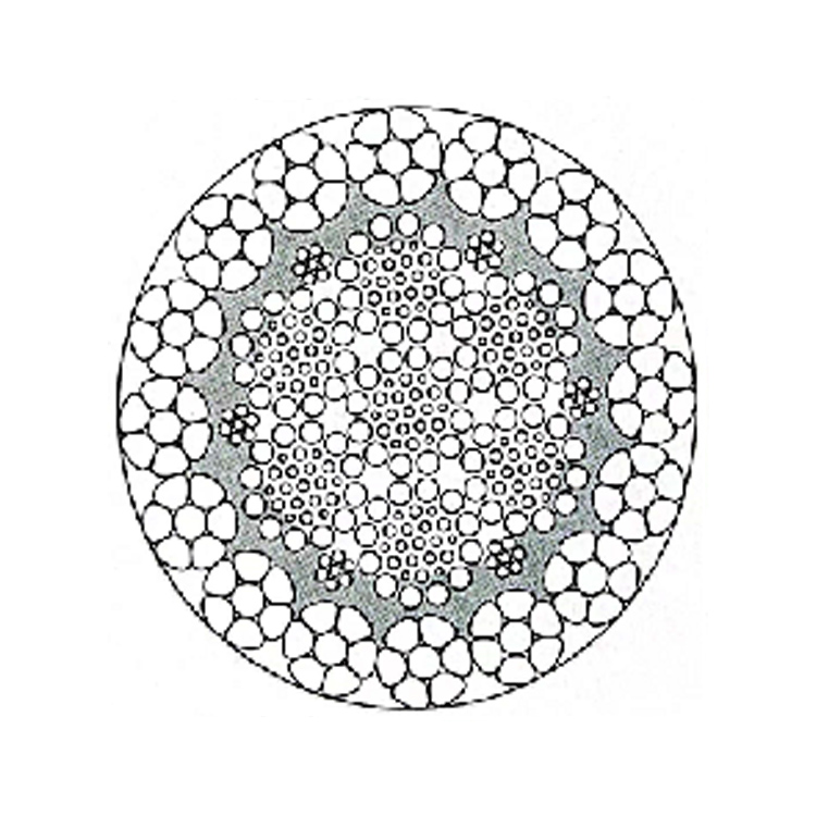  Cuerda de alambre de acero de filamento compacto