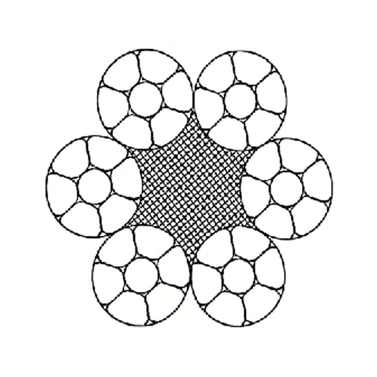  Cuerda de alambre de acero de filamento compacto