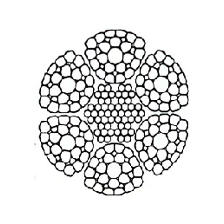  Cuerda de alambre de acero de filamento compacto